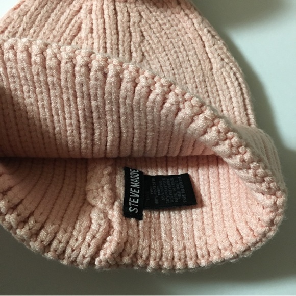 Steve Madden Pink Pom Winter Hat - Picture 7 of 7